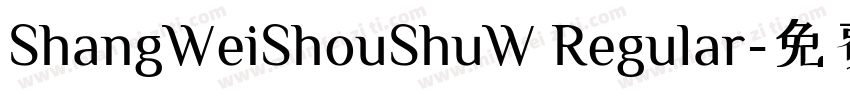 ShangWeiShouShuW Regular字体转换
